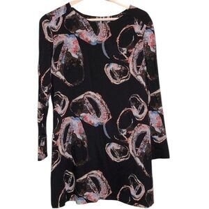 &other stories black print shift dress size 6
